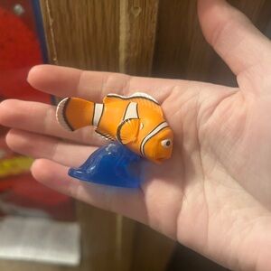 Disney Orange Clownfish Figurine with Blue Base Nemo